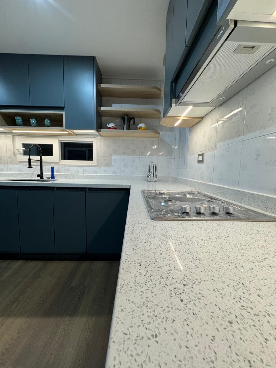 Ambiente con cuarzo Blanco Galaxy